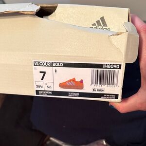 adidas VL Court Bold Orange with Pink Accents